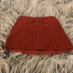 Girls button up corduroy skirt fits size 5-7